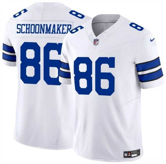 Men & Women & Youth Dallas Cowboys #86 Luke Schoonmaker White 2023 F.U.S.E Vapor Untouchable Limited Stitched Jerseys